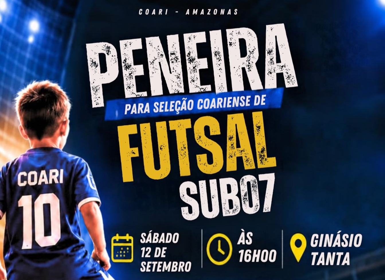 Seleção Coariense de Futsal terá peneira Sub-07